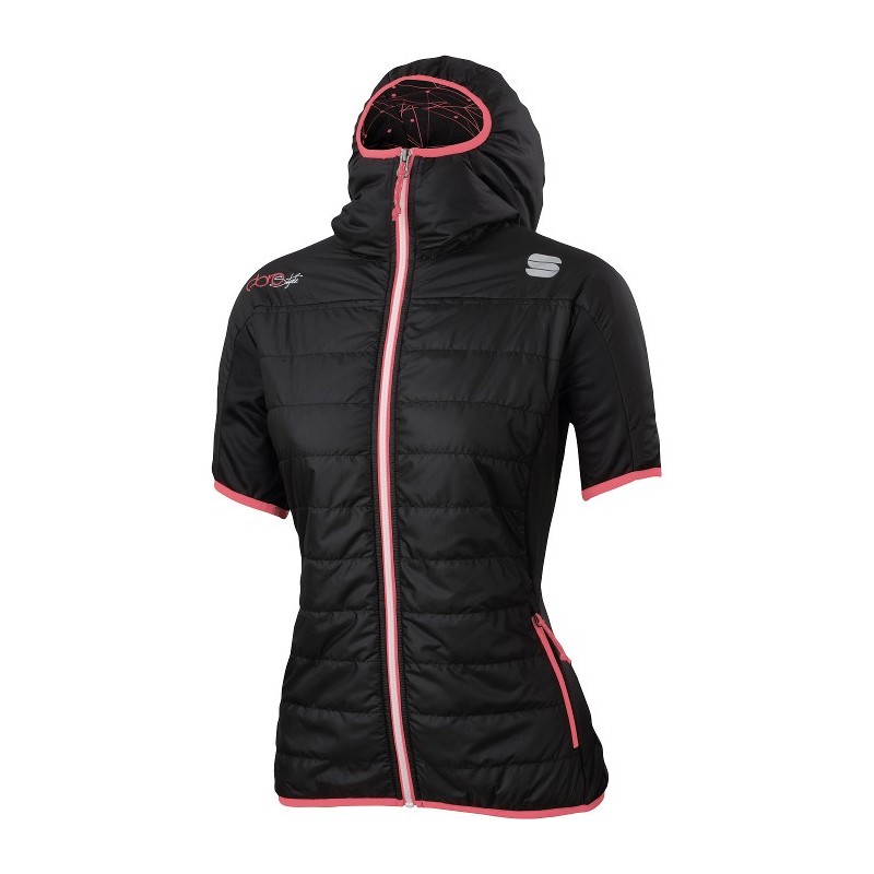Oppvarming jakke Sportful Rythmo Evo W Puffy Doro svart-coral Oppvarming jakke Sportful Rythmo Evo W Puffy Doro svart-coral